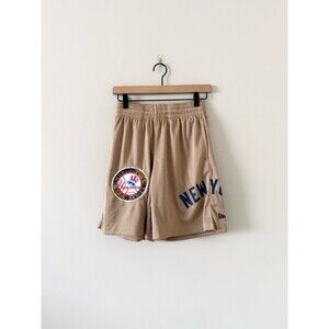 New Era New York Yankees Beige Mesh Athletic Shorts Size S